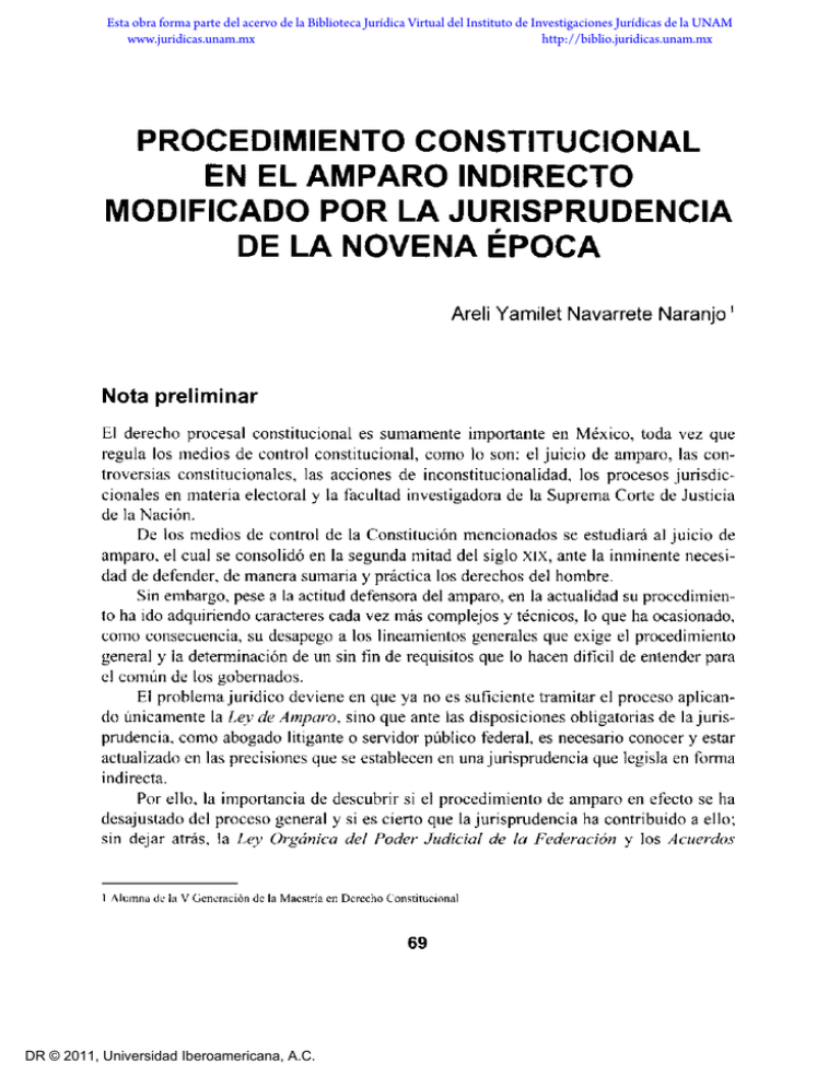 procedimiento constitucional en el amparo indirecto