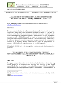 ANÁLISIS DE EN CONSTRUCCIÓN: EL PRIMER ESPACIO DE