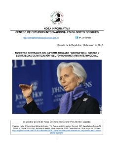 La Directora Gerente del Fondo Monetario Internacional (FMI
