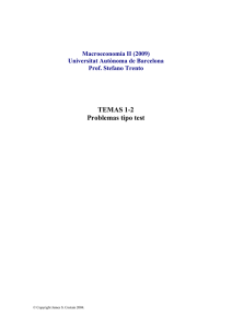 Tema I y II: Problemas tipo test