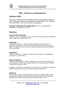 DSI / Doctrina y jurisprudencia Octubre 2010 Doctrina