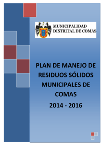 Plan de Manejo de residuos Solidos Municipales 2014-2016