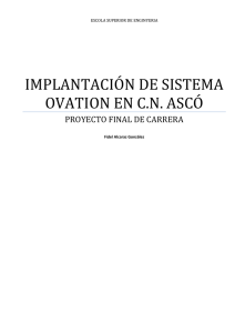 IMPLANTACIÓN DE SISTEMA OVATION EN C.N. ASCÓ