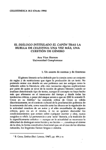 `Diálogo intitulado el capón` tras la huella de Celestina