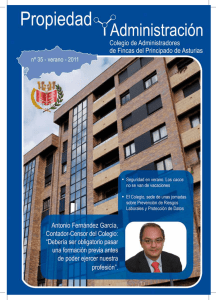 Revista nº 35 - Verano 2011 - Colegio de Administradores de Fincas