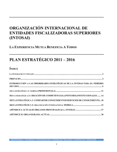 Plan Estratégico de la INTOSAI 2011-2016