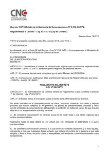 Decreto 151/74 - Ente Nacional de Comunicaciones