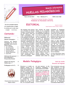 Boletín informativo HUELLAS PEDAGÓGICAS