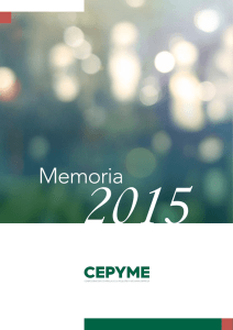Memoria de actividades de CEPYME 2015