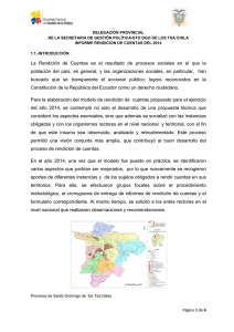 Informe de Cuentas Santo Domingo de los Tsáchilas