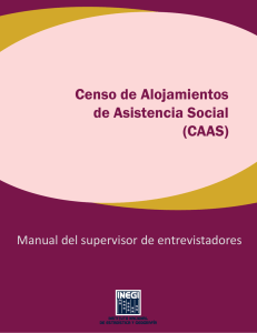 Censo de Alojamientos de Asistencia Social (CAAS). Manual del