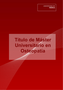 Título de Máster Universitario en Osteopatía