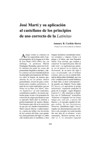 José Martí y su aplicación al castellano de los principios de uso