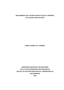 mejoramiento del sistema productivo de la empresa de calzado