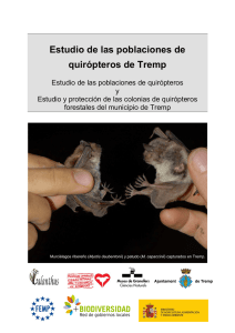 Estudio de las poblaciones de quirópteros de Tremp