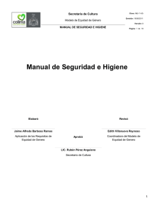 Manual de Seguridad e Higiene - Gobierno del Estado de Colima