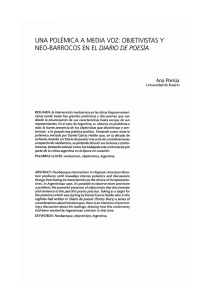 objetivistas y neo-barrocos en el Diario de Poesía
