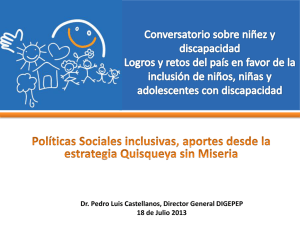 Conversatorio sobre niñez y discapacidad Logros y retos del país