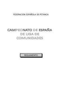 federacion española de petanca reglamento