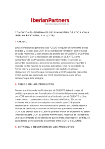 CONDICIONES GENERALES DE SUMINISTRO DE COCA COLA