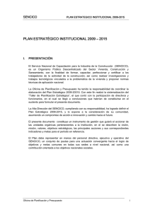 Plan Estratégico Institucional del SENCICO 2009