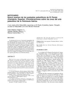Nuevo examen de los grabados paleolíticos de El Pendo (Cantabria