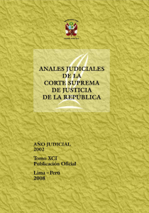 ANALES JUDICIALES DE LA CORTE SUPREMA