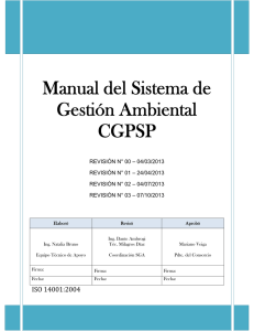 Manual del Sistema de Gestión Ambiental CGPSP