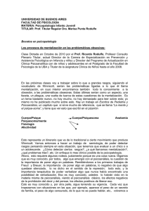 Psicopatología Infanto Juvenil TITULAR: Prof. Titular Regular Dra.