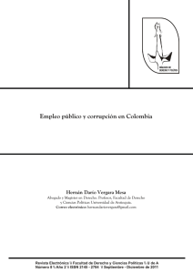 Empleo público y corrupción en Colombia