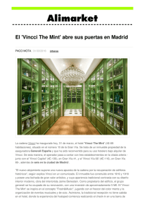 `Vincci The Mint` abre sus puertas en Madrid