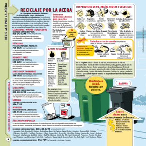 Guia de reciclaje 2015 pagina 4-5 reciclaje por la acera