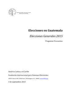 Elecciones en Guatemala Elecciones Generales 2015