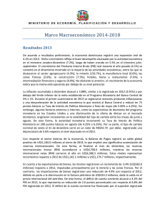 Marco Macroeconómico - Ministerio de Economía, Planificación y