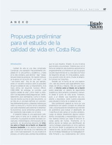 Propuesta preliminar para el estudio de la calidad de vida en Costa