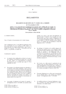 Reglamento de Ejecución (UE) no 1134/2011 de la Comisión, de 9