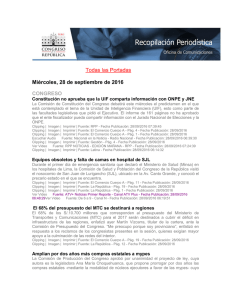 sintesis de medios - Congreso de la República