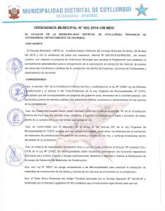 ordenanza municipal n°002-2016-mdc