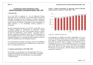 Notas Breves La ETP en Cifras Matrícula 2003 – 2013