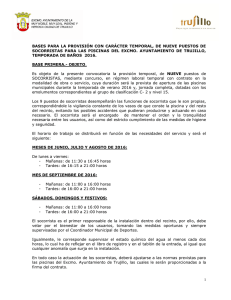 Bases de convocatoria - Ayuntamiento de Trujillo