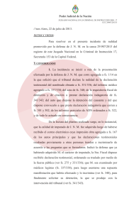 Poder Judicial de la Nación ///nos Aires, 22 de julio de 2013. Para