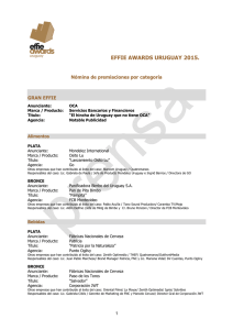 EFFIE AWARDS URUGUAY 2015.