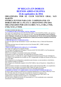 Instrucciones de Regata - Club Náutico San Martín