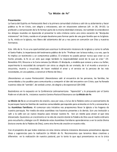 La Misión de Fe - La Diócesis de Arecibo Informa