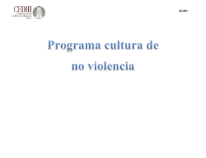 programa de “Cultura de la no violencia”