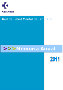 Memoria Red de Salud Mental de Gipuzkoa 2011
