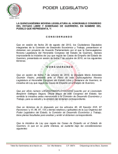 poder legislativo - Congreso de Guerrero