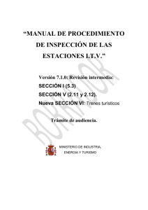 Manual de Procedimiento de Inspección de las Estaciones I.T.V.