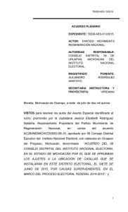 TEEM-AES-013/2015 - Tribunal Electoral del Estado de Michoacán