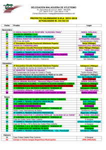 delegacion malague&ntilde;a de atletismo proyecto calendadio dma 2015
